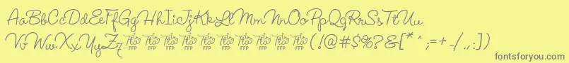 LucemitaFontFfp Font – Gray Fonts on Yellow Background
