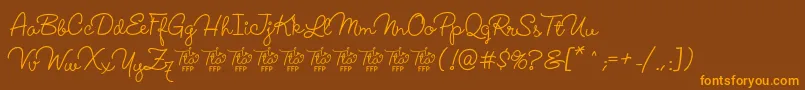 LucemitaFontFfp Font – Orange Fonts on Brown Background