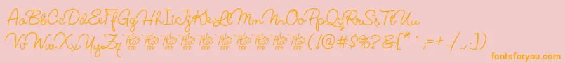 LucemitaFontFfp Font – Orange Fonts on Pink Background