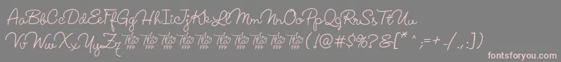LucemitaFontFfp Font – Pink Fonts on Gray Background