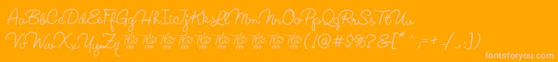 Шрифт LucemitaFontFfp – розовые шрифты на оранжевом фоне