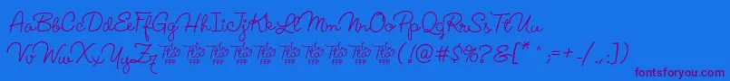 LucemitaFontFfp Font – Purple Fonts on Blue Background