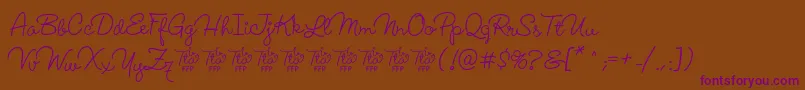 LucemitaFontFfp Font – Purple Fonts on Brown Background