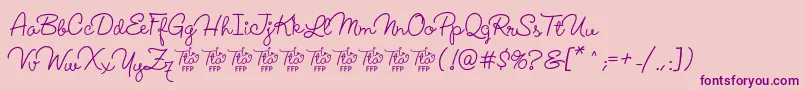 LucemitaFontFfp Font – Purple Fonts on Pink Background