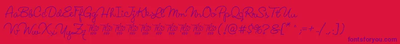 LucemitaFontFfp Font – Purple Fonts on Red Background