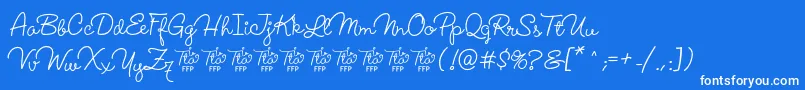 LucemitaFontFfp Font – White Fonts on Blue Background