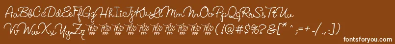 LucemitaFontFfp Font – White Fonts on Brown Background