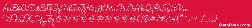 LucemitaFontFfp Font – White Fonts on Red Background