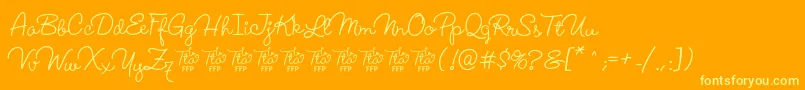 fuente LucemitaFontFfp – Fuentes Amarillas Sobre Fondo Naranja