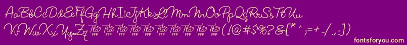LucemitaFontFfp Font – Yellow Fonts on Purple Background