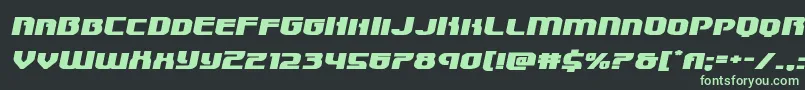 Speedwagonxtraexpandital Font – Green Fonts on Black Background