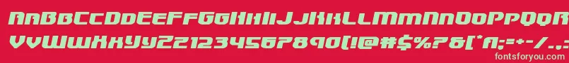 Speedwagonxtraexpandital Font – Green Fonts on Red Background