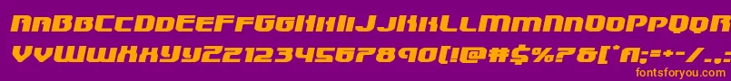 Speedwagonxtraexpandital Font – Orange Fonts on Purple Background