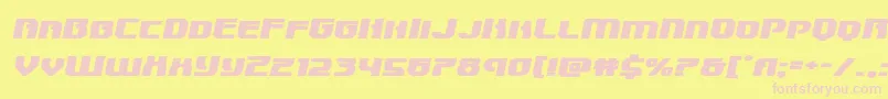 Шрифт Speedwagonxtraexpandital – розовые шрифты на жёлтом фоне