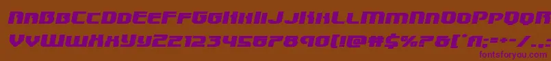 Speedwagonxtraexpandital Font – Purple Fonts on Brown Background