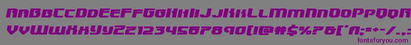 Speedwagonxtraexpandital-Schriftart – Violette Schriften auf grauem Hintergrund