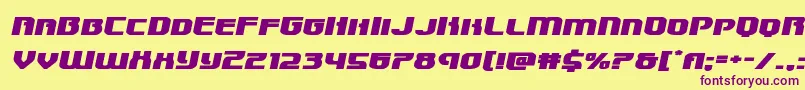 Speedwagonxtraexpandital Font – Purple Fonts on Yellow Background