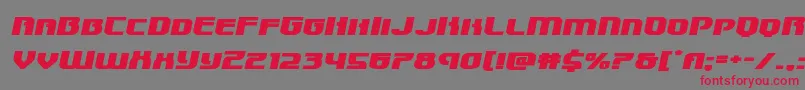 Speedwagonxtraexpandital Font – Red Fonts on Gray Background