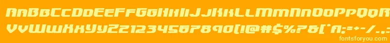 Speedwagonxtraexpandital Font – Yellow Fonts on Orange Background