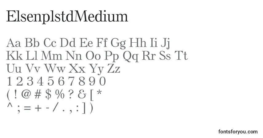 ElsenplstdMediumフォント–アルファベット、数字、特殊文字