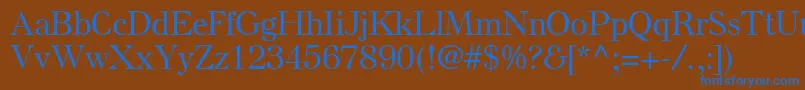 フォントElsenplstdMedium – 茶色の背景に青い文字