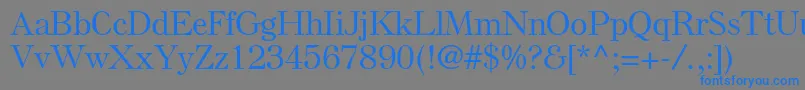 フォントElsenplstdMedium – 灰色の背景に青い文字