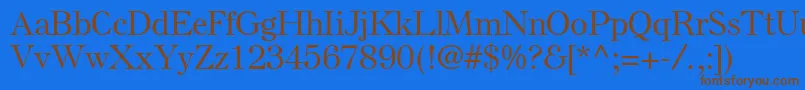 Шрифт ElsenplstdMedium – коричневые шрифты на синем фоне