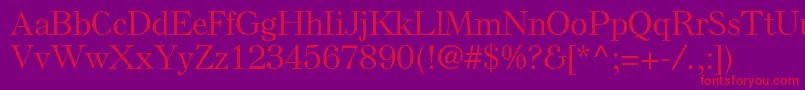 ElsenplstdMedium Font – Red Fonts on Purple Background