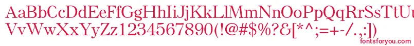 フォントElsenplstdMedium – 白い背景に赤い文字