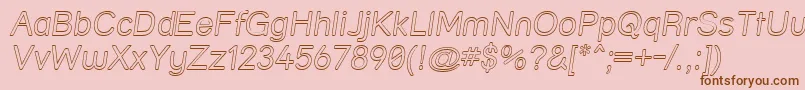 Stroui Font – Brown Fonts on Pink Background