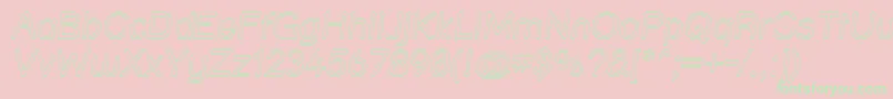 Stroui Font – Green Fonts on Pink Background