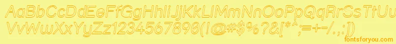 Stroui Font – Orange Fonts on Yellow Background