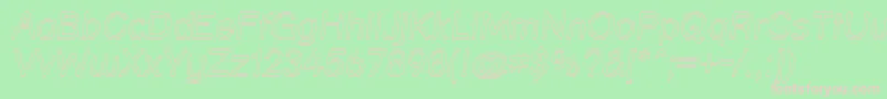 Stroui Font – Pink Fonts on Green Background