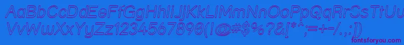 Stroui Font – Purple Fonts on Blue Background