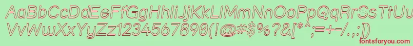 Stroui Font – Red Fonts on Green Background