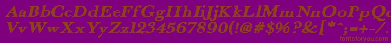 FradexI Font – Brown Fonts on Purple Background