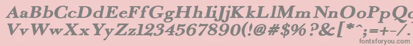 FradexI Font – Gray Fonts on Pink Background