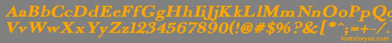 FradexI Font – Orange Fonts on Gray Background