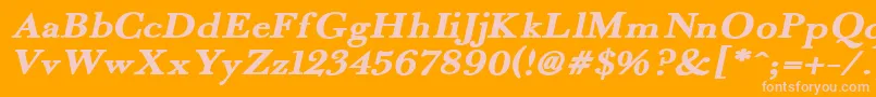 FradexI Font – Pink Fonts on Orange Background