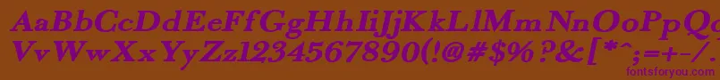 FradexI Font – Purple Fonts on Brown Background