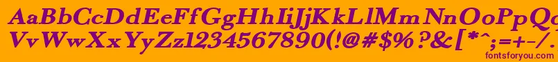 FradexI Font – Purple Fonts on Orange Background