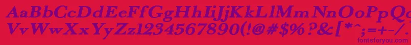 FradexI Font – Purple Fonts on Red Background