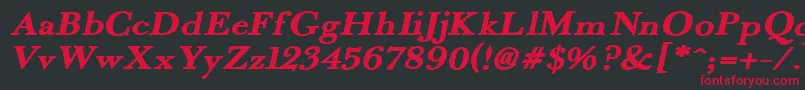 FradexI Font – Red Fonts on Black Background