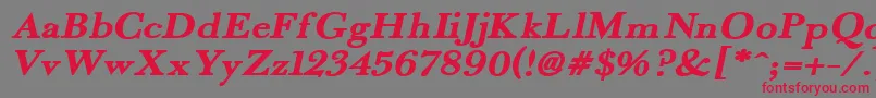FradexI Font – Red Fonts on Gray Background