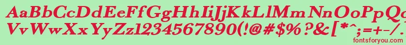 FradexI Font – Red Fonts on Green Background