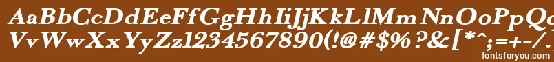 FradexI Font – White Fonts on Brown Background