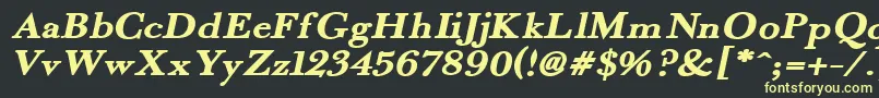 FradexI Font – Yellow Fonts on Black Background