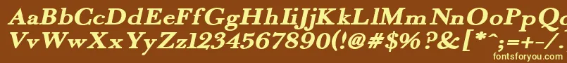 FradexI Font – Yellow Fonts on Brown Background