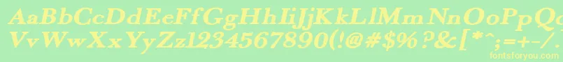 FradexI Font – Yellow Fonts on Green Background