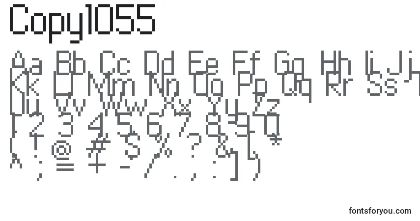 Fuente Copy1055 - alfabeto, números, caracteres especiales